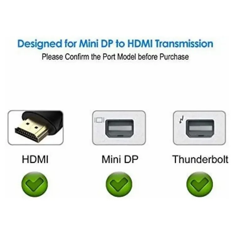 MINDPURE AD007 Plug and Play 4K 30Hz Video Output Mini DP zu HD Weiblich zu Männlich Adapterkabel - Schwarz