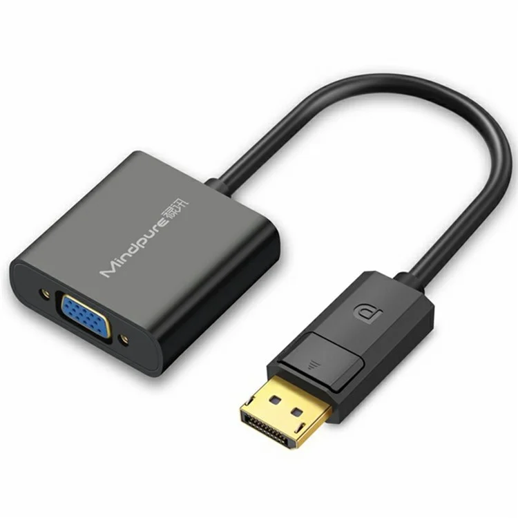 MINDPURE AD005 DP to VGA Adapter DP Male to VGA Female 1080P Converter Dongle