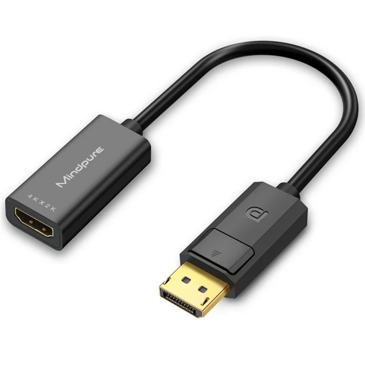 MINDPURE AD004 DP vers câble vidéo HD DP Mâle vers HD Femelle Convertisseur Cordon 4Kx2K pour ordinateur