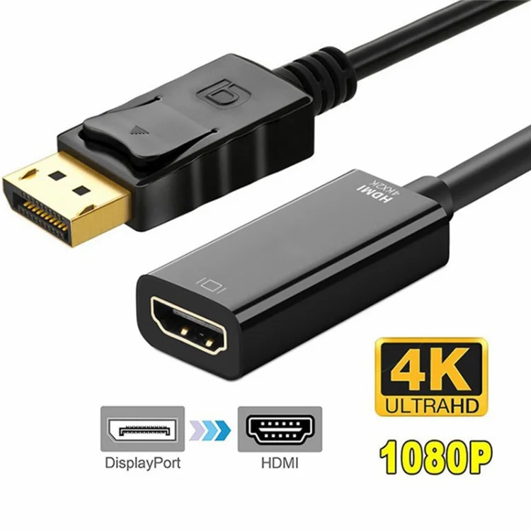 MINDPURE AD004 DP vers câble vidéo HD DP Mâle vers HD Femelle Convertisseur Cordon 4Kx2K pour ordinateur