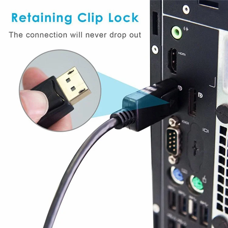 MINDPURE AD004 DP vers câble vidéo HD DP Mâle vers HD Femelle Convertisseur Cordon 4Kx2K pour ordinateur