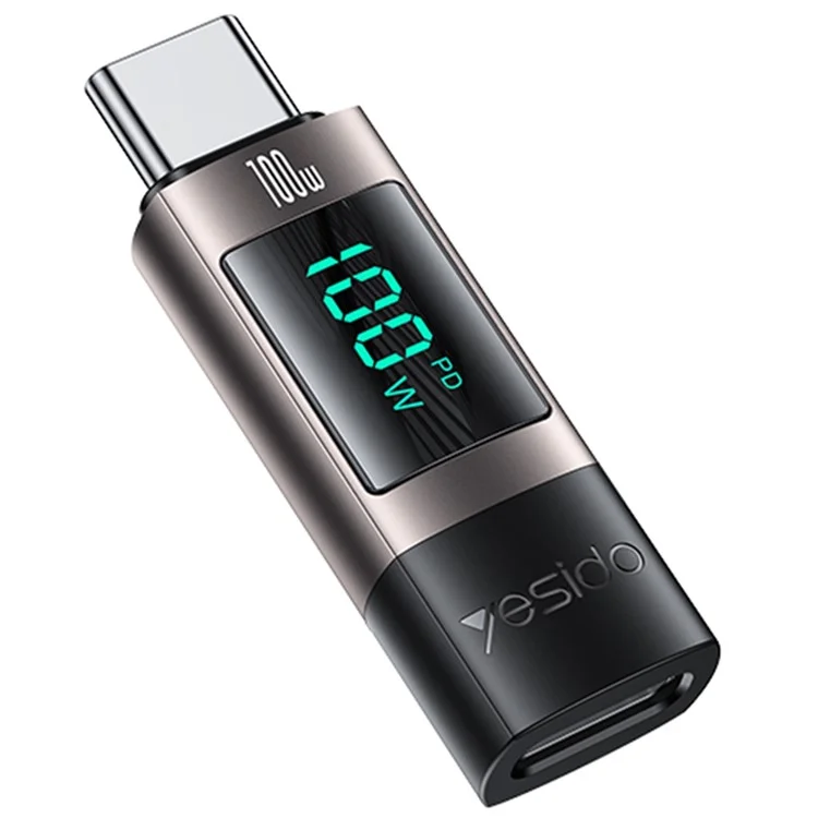 YESIDO GS24 CTOC 100W Fast Charging USB-C Extender Adapter Type-C Male to Female Converter