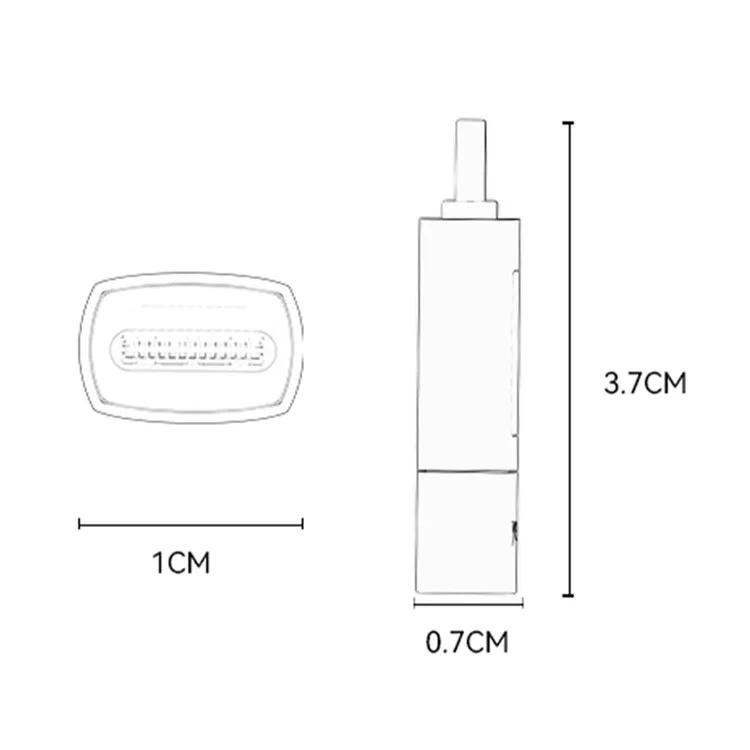 YESIDO GS24 CTOC 100W Fast Charging USB-C Extender Adapter Type-C Male to Female Converter