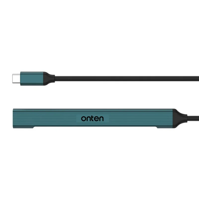 ONTEN UC972C 7-in-1 Aluminum Alloy Type-C Hub USB 3.0 / 2.0 + Type-C Multiport Docking Station - Pine Green