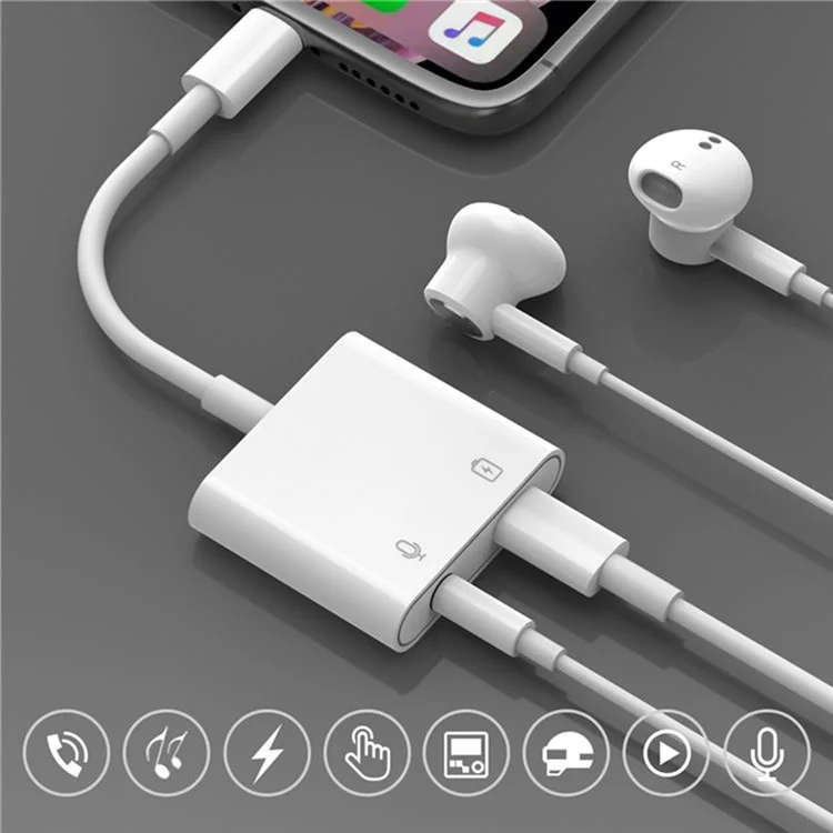 MH-80Y da 8 Pin da Maschio a 3,5 mm AUX + Adattatore di Ricarica a 8 Pin ABS Connettore Auricolare