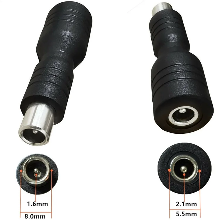 DC 5.5x2.1 mm Femenino a 8.0x1.6 mm Adaptador de Carga Masculino Para el Scooter Eléctrico Xiaomi