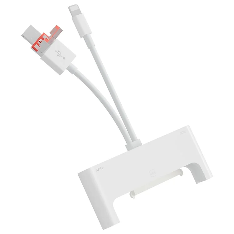 NK-1046TL Pro 3-in-1 USB + Type C + iP to SATA Fast Data Transfer Multi-Function Adapter