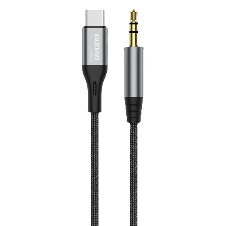 Câble audio DUDAO L11ProT 1m Type-C vers 3,5mm en alliage d'aluminium + tressage de nylon