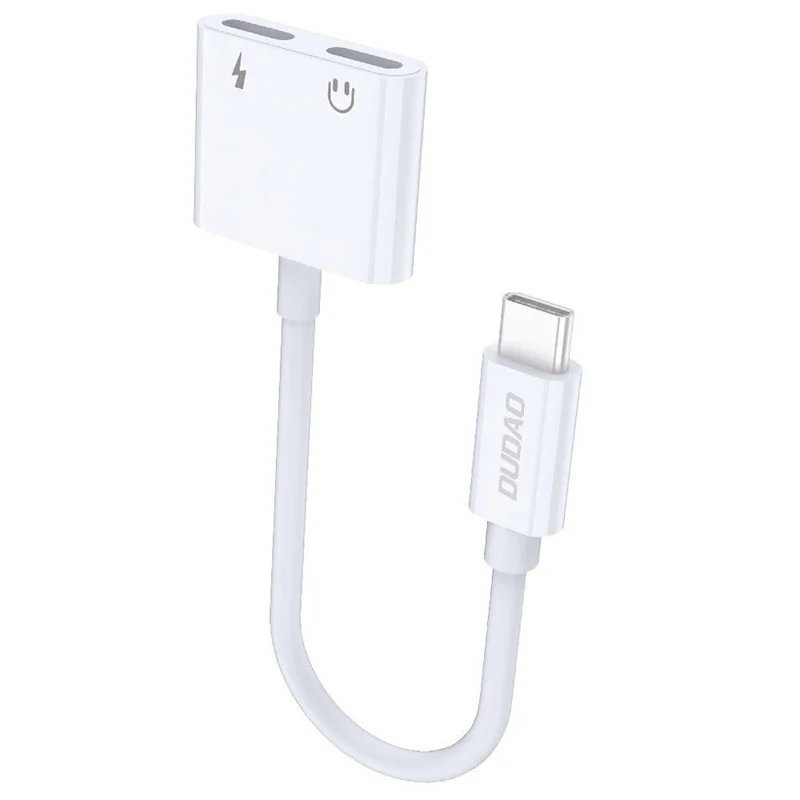 DUDAO L13C Type-C Male to Type-C Female Charging + Type-C Female Audio Headphone Adapter Conversion Cable