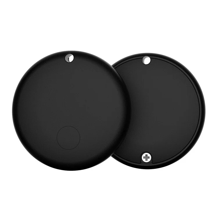 F08 Traceur GPS intelligent anti-perte rond et mini, localisateur mondial fonctionnant avec Apple Find My - Noir