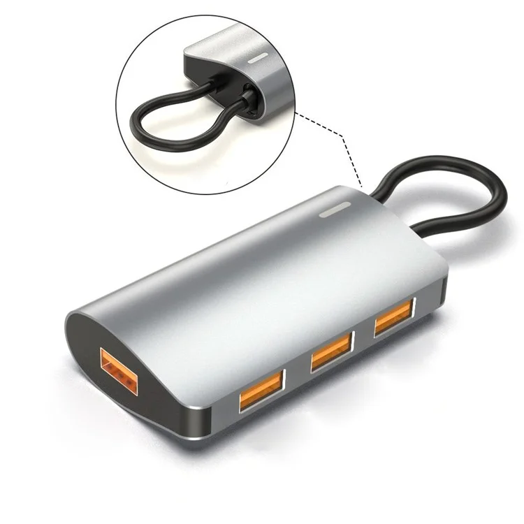 2395-0432 4-in-1 Type-C to 4xUSB3.2 Expansion Dock Laptop 10Gbps Splitter USB Hub