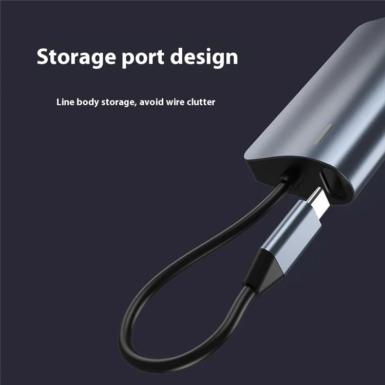Hub USB-C 2395-0430 avec 4 ports USB 3.0 Transfert de données 5 Gbps Station d'accueil en alliage d'aluminium - Gris