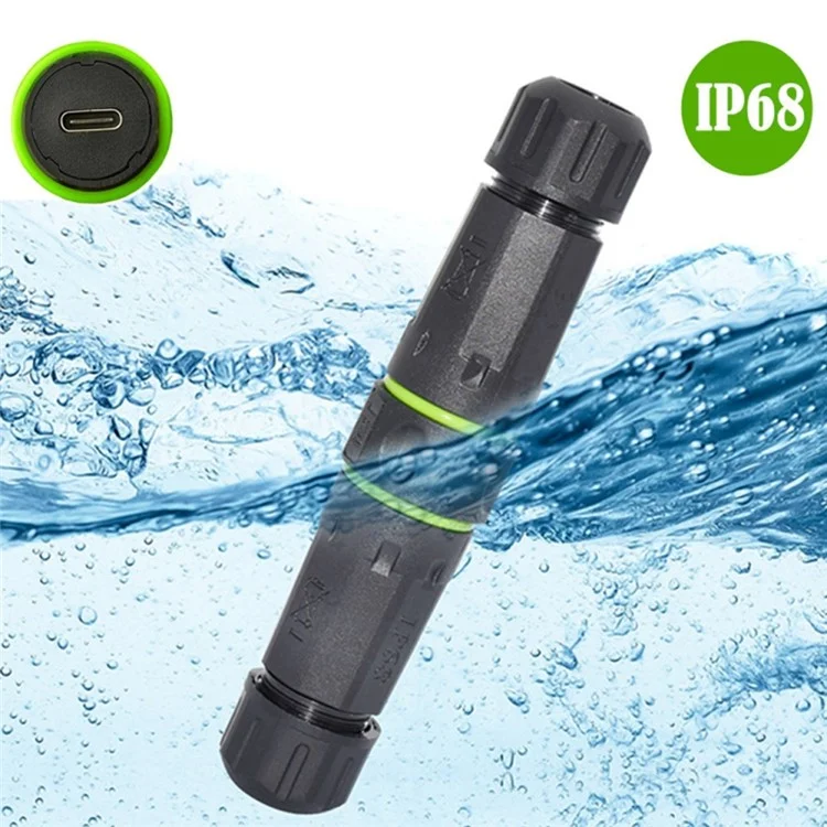 Adattatore connettore femmina-femmina Type-C impermeabile IP68 da esterno a 10 Gbps per il trasferimento dati e la ricarica