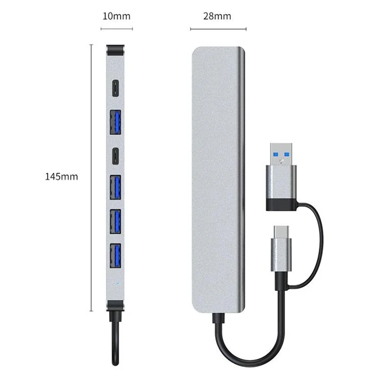 2217TU 7-in-1 Laptop Tablet USB Hub Expansion Dock USB 3.0  /  USB-C Multi-Port Adapter
