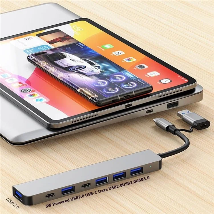 2217TU 7-in-1 Laptop Tablet USB Hub Expansion Dock USB 3.0  /  USB-C Multi-Port Adapter