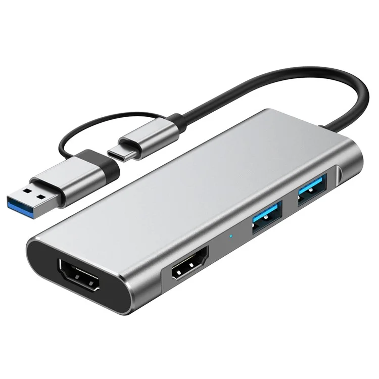 2412 USB-Dockingstation Typ-C / USB zu USB 3.0 + USB 2.0 + 2 HD MST Display-Erweiterungshub
