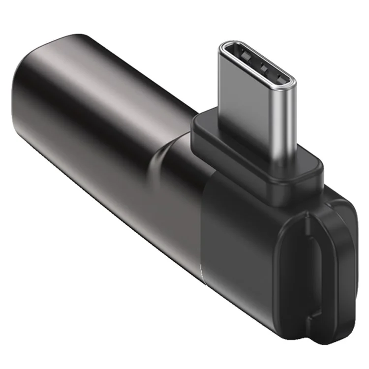 Adaptador de USB Tipo C a Jack de 3,5 mm para Auriculares Convertidor de Audio Digital con Chip DAC para Smartphones / Tablets - Gris Claro