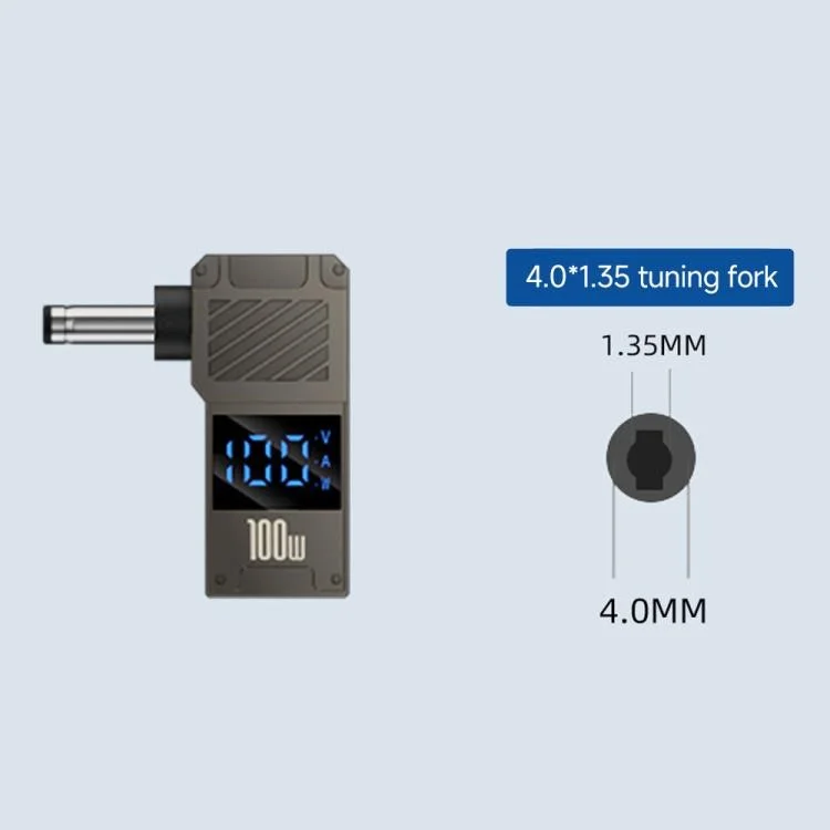 PD 100W Laptop Charging Adapter Type-C to DC 4.0x1.35mm Digital Display Fast Charging Converter