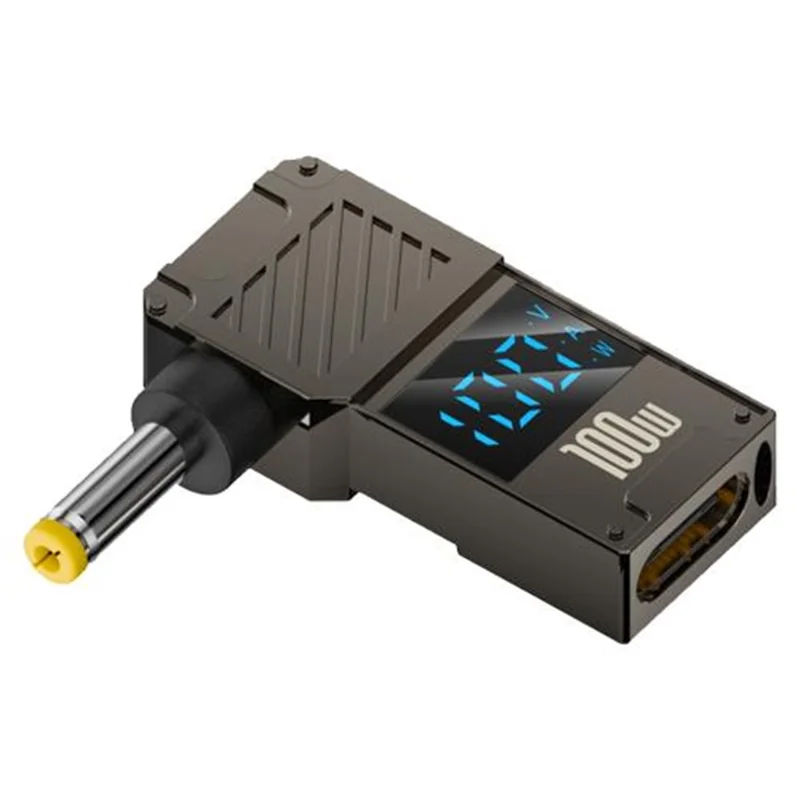 PD 100W Laptop Charging Adapter Type-C to DC 4.0x1.7mm Digital Display Fast Charging Converter