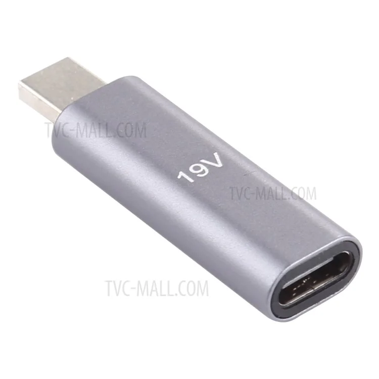 19V Type C Female to PD Male Aluminum Alloy Adapter Converter for ASUS - Silver