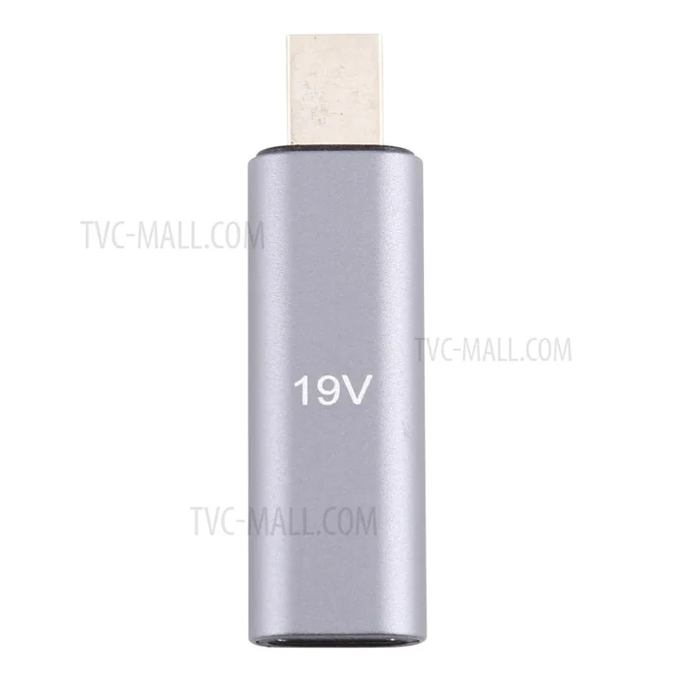 19V Type C Female to PD Male Aluminum Alloy Adapter Converter for ASUS - Silver