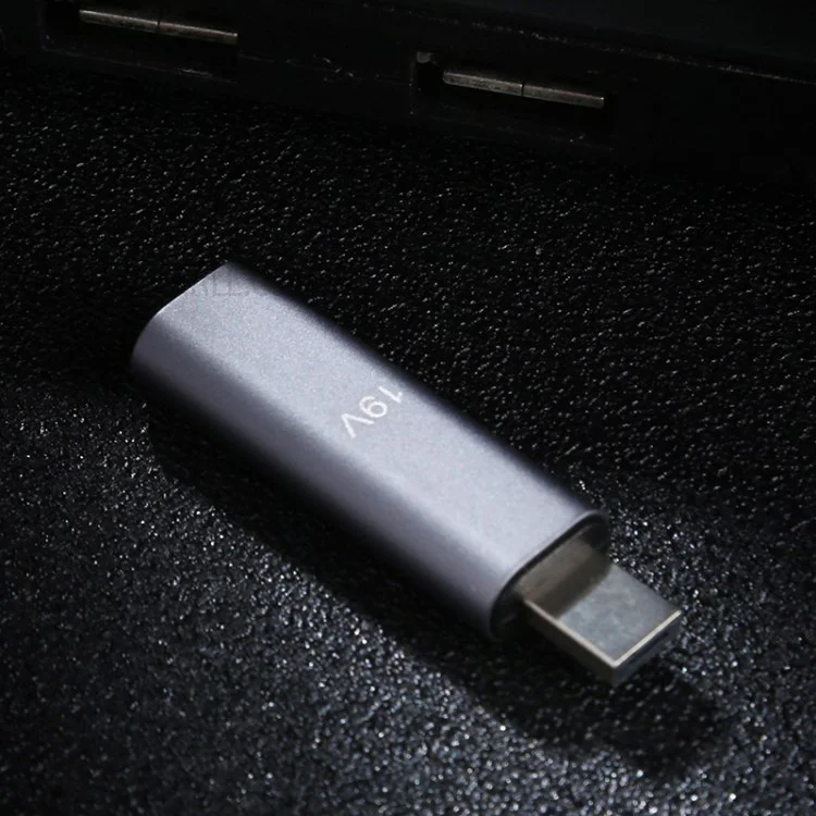 19V Type C Female to PD Male Aluminum Alloy Adapter Converter for ASUS - Silver