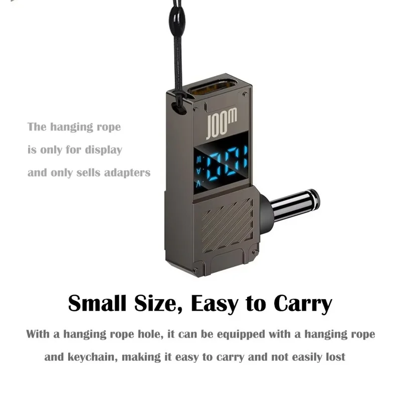 For Dell Laptop PD 100W Charging Adapter Type-C to DC 7.4x5.0mm Digital Display Zinc Alloy Converter