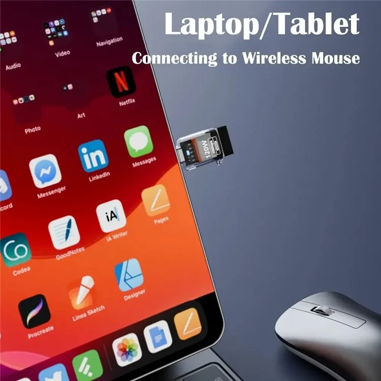 Type C Male to USB A Female Adapter 10Gbps 120W Fast Charging Transparent Shell OTG Converter - Transparent Black