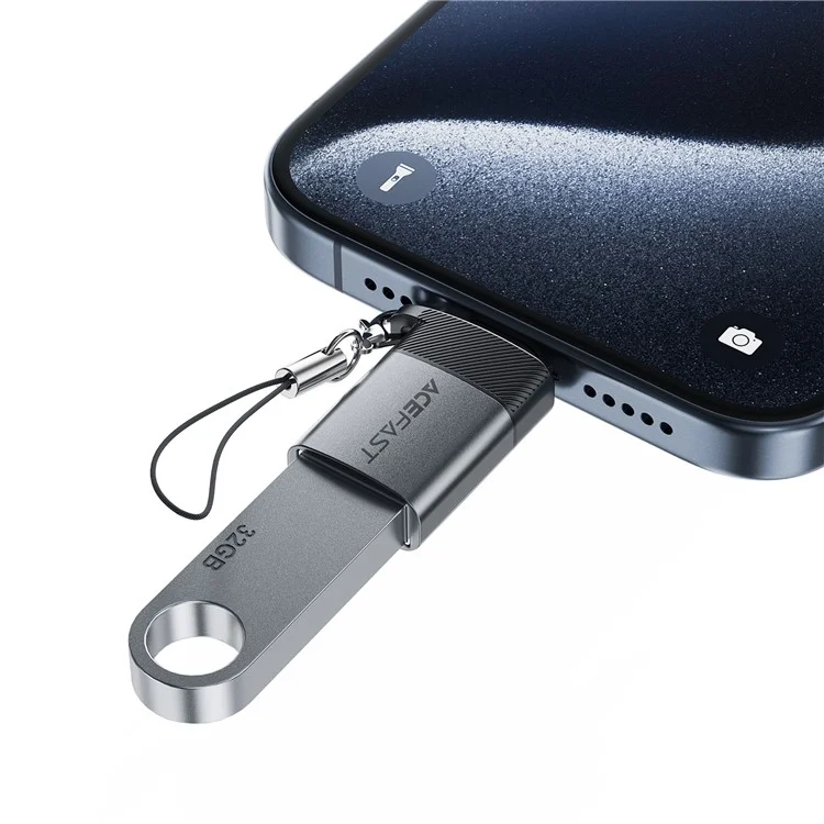 Adaptador ACEFAST J7 de USB-A hembra a USB-C macho para transferencia de datos y carga con función OTG