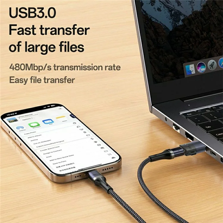 YESIDO GS34 USB-C Female to USB-A Male Adapter Data Transfer Fast Charging Converter