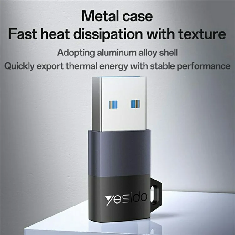 YESIDO GS34 USB-C Female to USB-A Male Adapter Data Transfer Fast Charging Converter