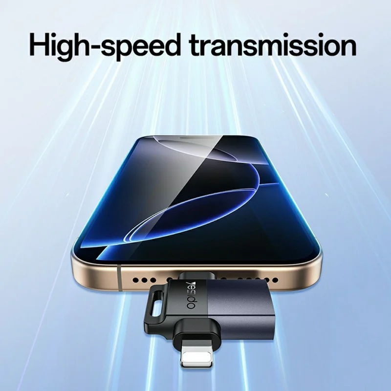 YESIDO GS35 Adattatore da USB femmina a USB-C / iP maschio Cavo convertitore USB 3.0 per laptop / telefono / tablet