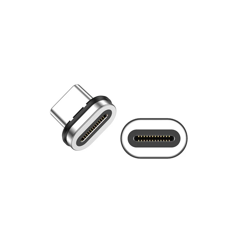 Adaptador Magnético Tipo C a Tipo C Convertidor de Vídeo HD 16K 60Hz 240W 80Gbps Transferencia de Datos - Cabezal Acodado