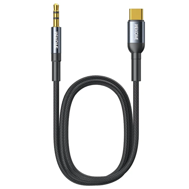 WEKOME WDC-196 Geeker USB-C auf 3,5mm AUX Audio Adapter Kabel mit DAC Chip, 1,2M Länge