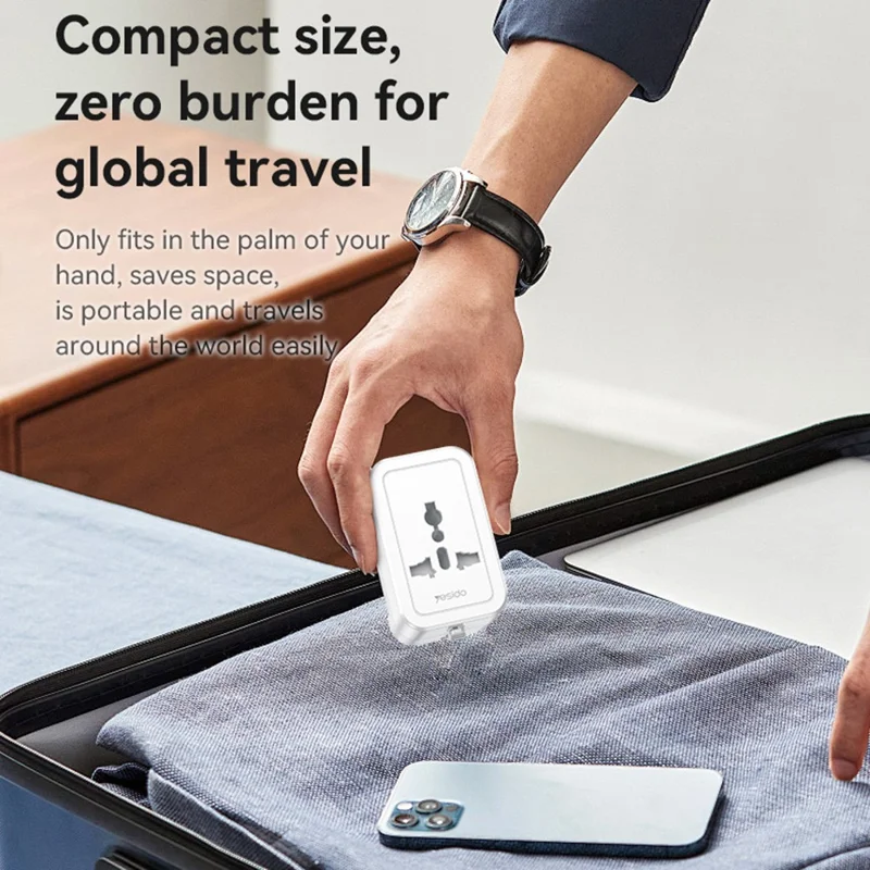 YESIDO MC32 Universal Travel Adapter Multi-Nation Compatibility 1380W Global Plug Converter