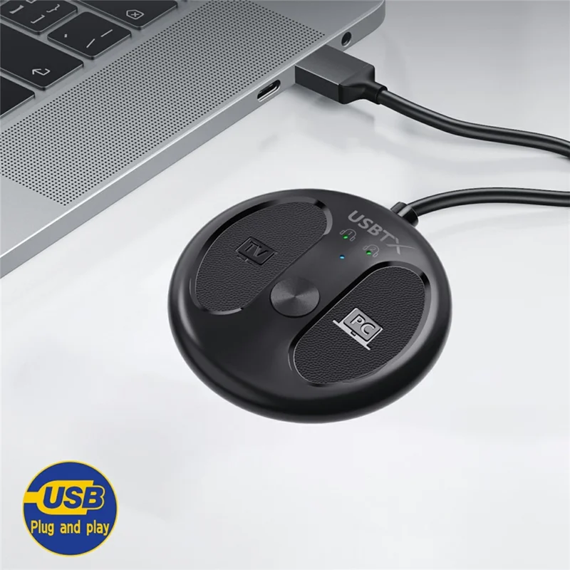 LE524 USB Bluetooth-Compatible 5.4 Audio Transmitter 50m Range Dual Connection Adapter for TV PC