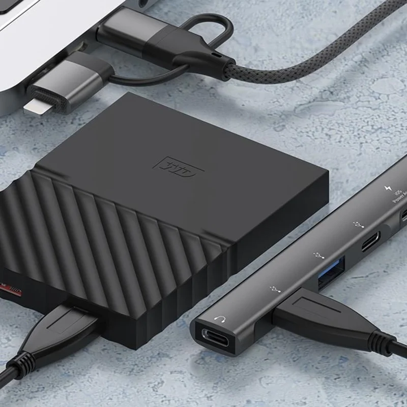 Concentrateur USB 3 en 1 à 5 ports avec chargement 15W pour smartphones et tablettes - Gris