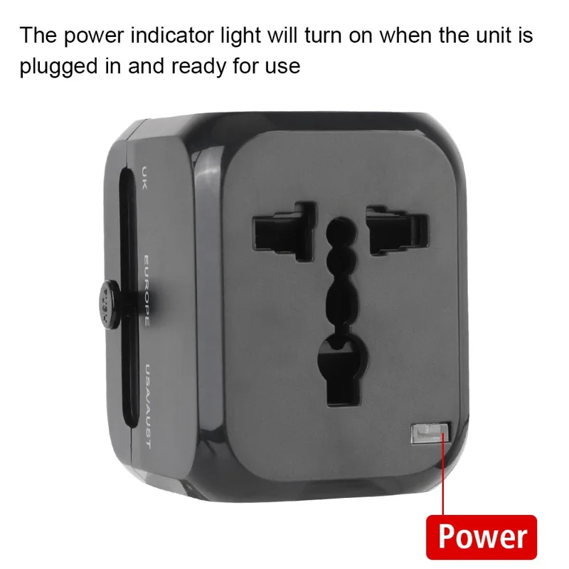 Adaptateur de voyage universel PD 20W Royaume-Uni / UE / États-Unis Prise double USB + Chargeur international PD 20W