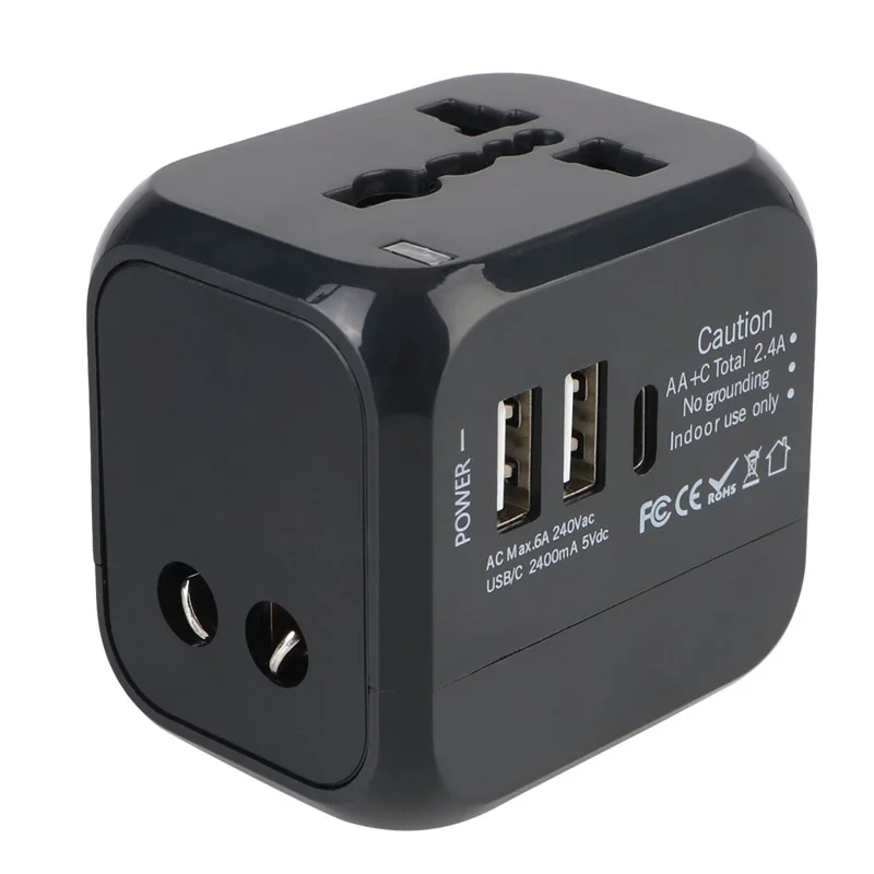 Adaptateur de voyage universel PD 20W Royaume-Uni / UE / États-Unis Prise double USB + Chargeur international PD 20W