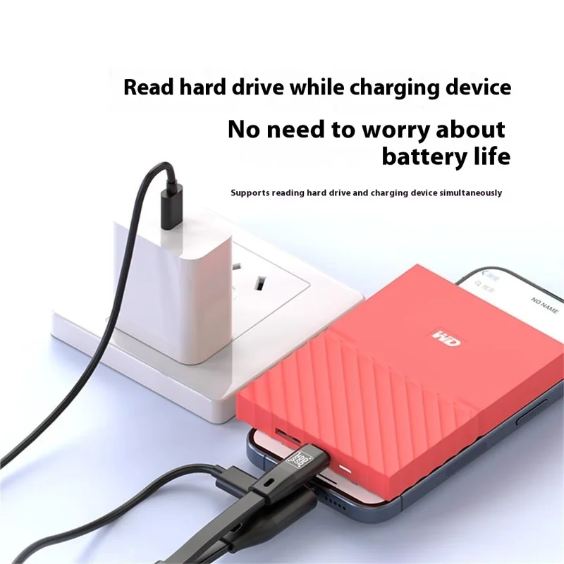 USB 3.1 Gen2 Type C to Type C OTG Data Cable Double Type C Charging 1000MB / S for Hard Drive / USB Flash Drive / Digital Headphones / Action Camera - Black