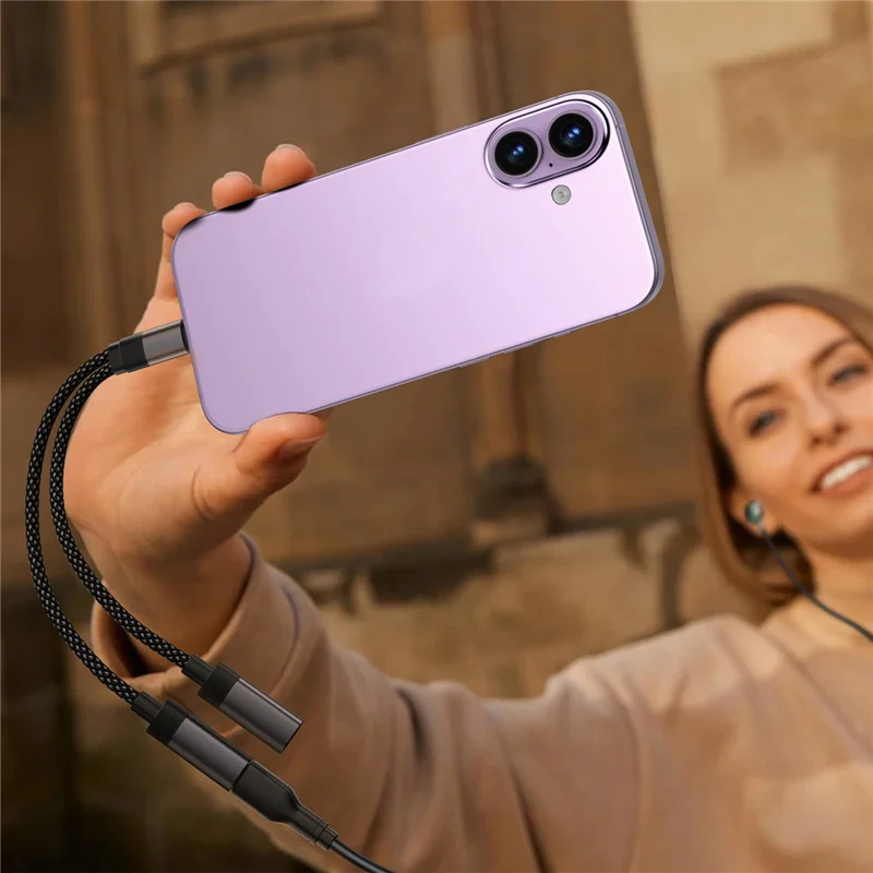 ACEFAST J14 Audio Adapter Splitterkabel USB-C Lade- und Hörkabel Konverterkabel