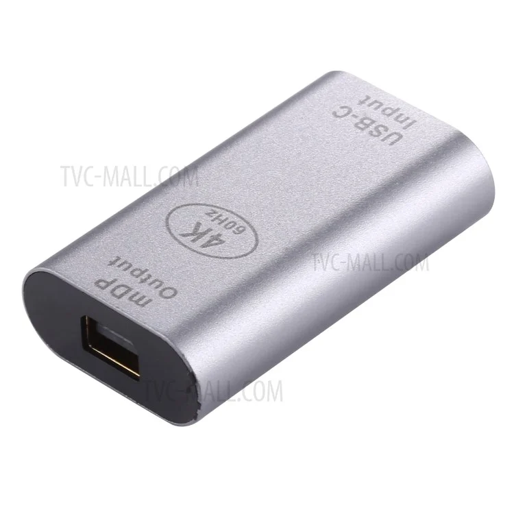 4K 60Hz USB 3.1 Typ C Weiblich zu Mini DP Weiblich Adapter Konverter Silber für MacBook Chromebook Pixel