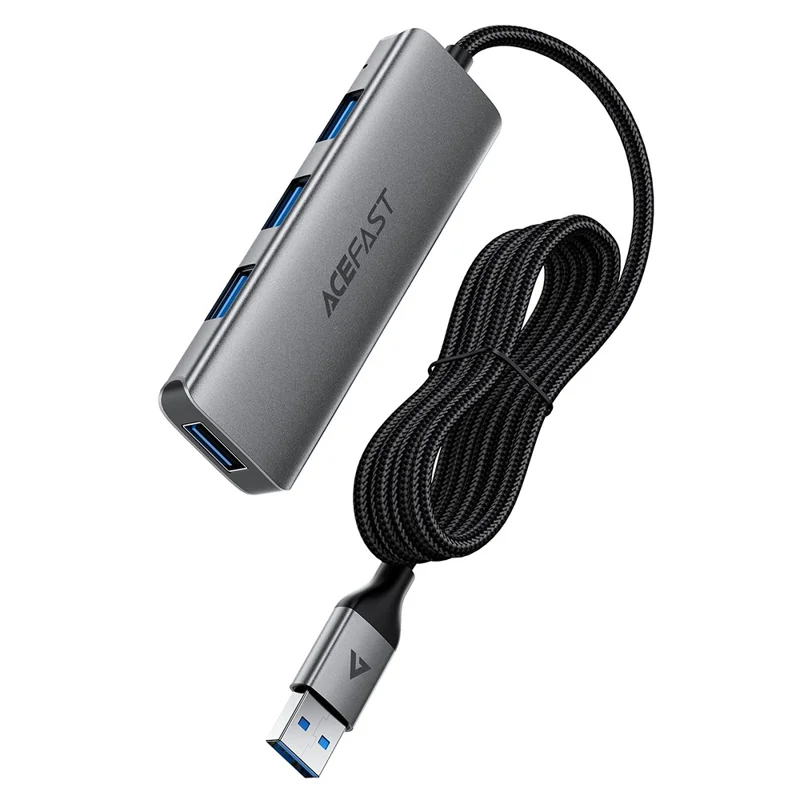 ACEFAST J17 Hub USB 4 in 1, Trasferimento Dati ad Alta Velocità 5 Gbps, Docking Station USB 3.0 con Cavo da 1 m