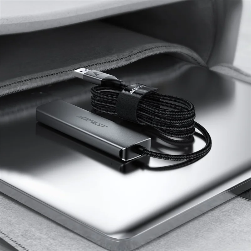 ACEFAST J17 Hub USB 4 in 1, Trasferimento Dati ad Alta Velocità 5 Gbps, Docking Station USB 3.0 con Cavo da 1 m