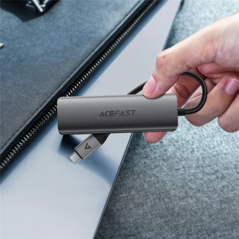 ACEFAST J15 4 i 1 USB-C-hubb 5 Gbps hög hastighet dataöverföring USB 3.0-dockningsstation plug and play