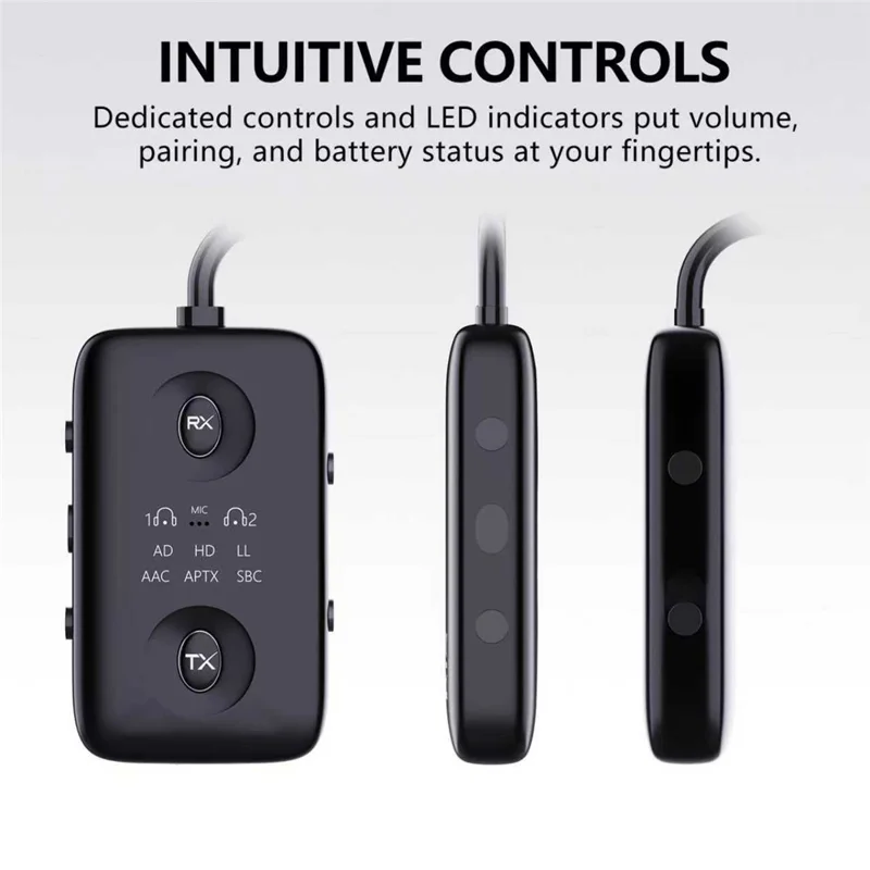 Adattatore LE519 BT 5.4 Ricevitore e Trasmettitore con Ingresso/Uscita Audio 3,5 mm Jack RX/TX Supporto per Sistema di Intrattenimento Domestico