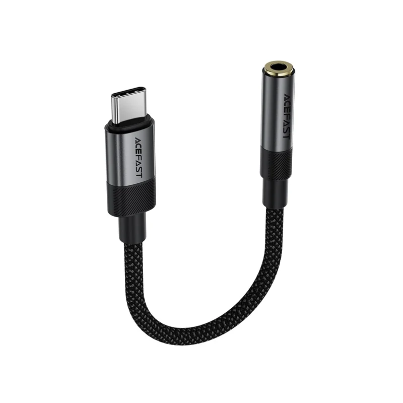 ACEFAST J12 USB-C to 3.5mm Audio Adapter High-Fidelity Audio Converter - Black