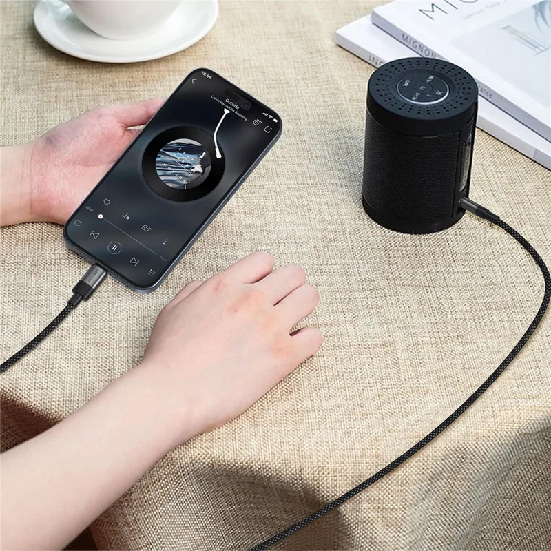 ACEFAST J11 USB-C to 3.5mm Audio Adapter Cable High Fidelity Transmission Audio Converter - Black