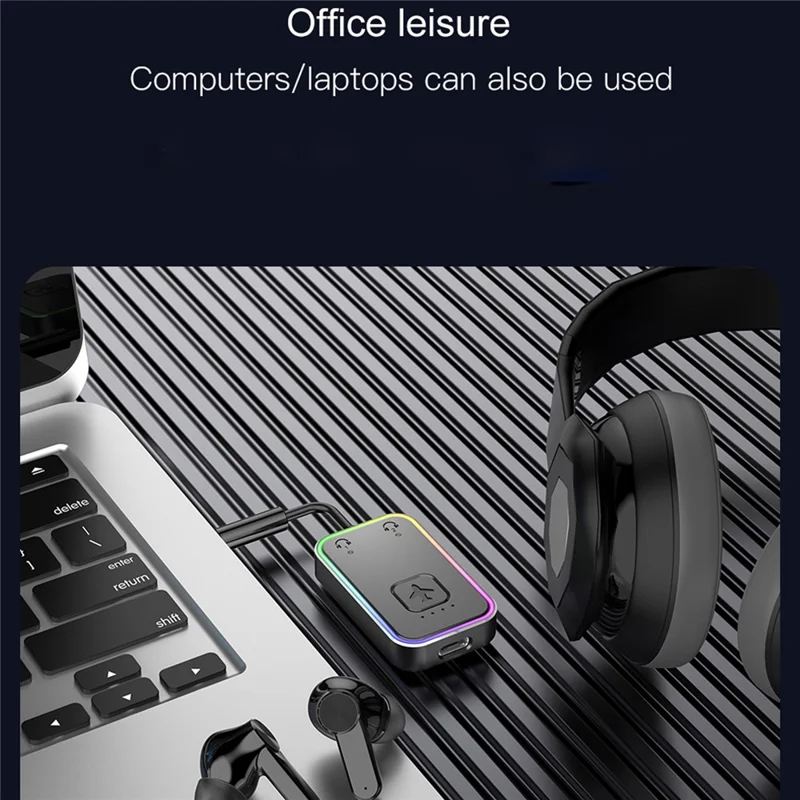 BF01 Audio Sender für TV, Computer, Flugzeug, 3,5-mm Wireless Audio Bluetooth-kompatibler Adapter – Schwarz