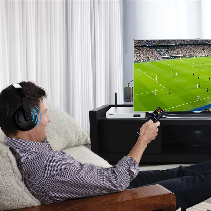 BF01 Audio Sender für TV, Computer, Flugzeug, 3,5-mm Wireless Audio Bluetooth-kompatibler Adapter – Schwarz